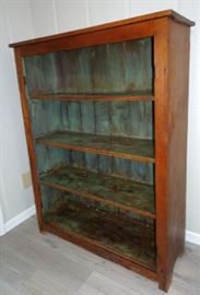 Old Wooden Open Crock Shelf