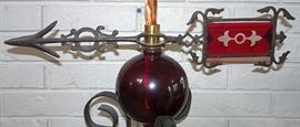 Weathervane with Arrow & Ruby Ball
