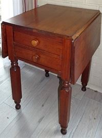 Walnut 2 Drawer Drop Leaf Table