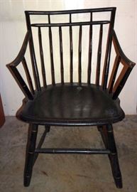 Period Bird Cage Arm Chair In Old Paint