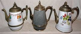 Granite & Pewter Coffee Pots
