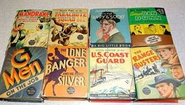 Little Big Books Incl. Lone Ranger, G Men, Mandrake
