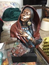 Cast Bronze Navajo Sculpture, signed limited edition