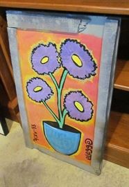 Painted panel with rustic frame, 17 x 27, by elegge (Eric Legge)