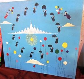 "The Beautiful City of Love Coming Down" by Littleberry Royal, acrylic on canvas, 22 x 20