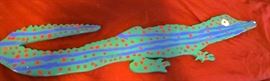 Gator on board, unsigned, 33" long