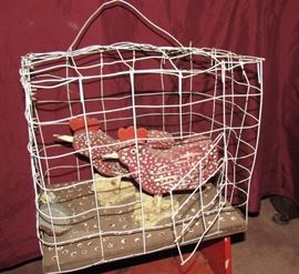 Wire and wood construction by Tubby Brown, 12 x 13 x 12"