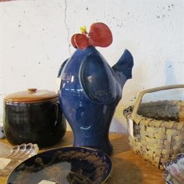 15" rooster pot, by Steve Turpen