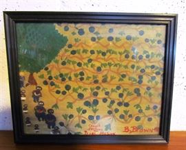 "Caught Stealing Prize Melon" by Betty Brown, 9 1/2 x 7 1/2"