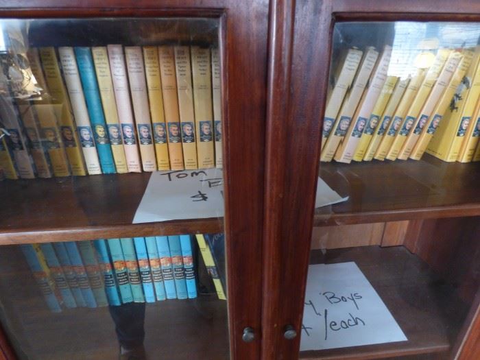 Tom Swift and Hardy Boys books.