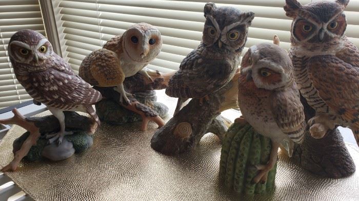 Porcelain owls