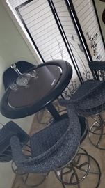 mid century bar stool and chairs