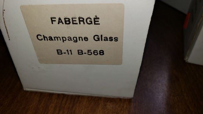 Faberge Champagne Glasses set 12