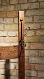 Antique Oak Hall Tree Hardware