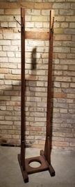 Antique Oak Hall Tree