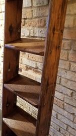 Antique Oak Library Ladder Rungs