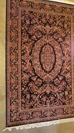 Area Rug Wool Deep Blue