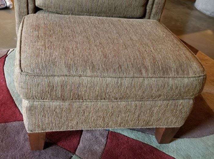 Arm Chair and Ottoman Detail