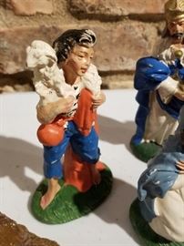 Chalkware Nativity Shepherd