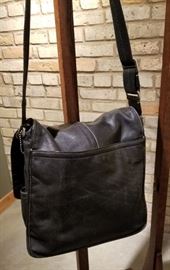 Coach Black Leather Messenger Bag A Back