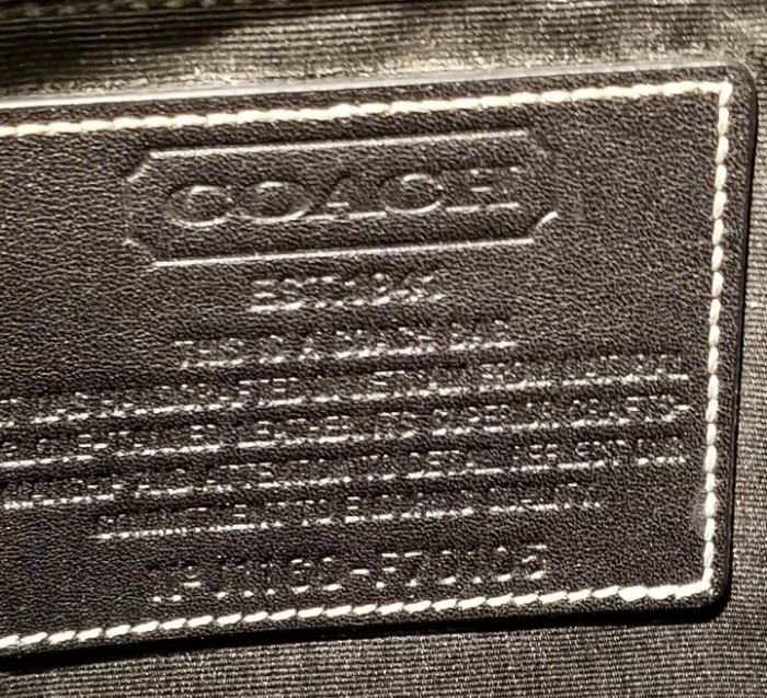 Coach Black Leather Messenger Bag A Serial Number