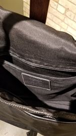 Coach Black Leather Messenger Bag B Label