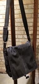 Coach Black Leather Messenger Bag B