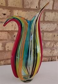 David Tiffany Art Glass Vase Reverse