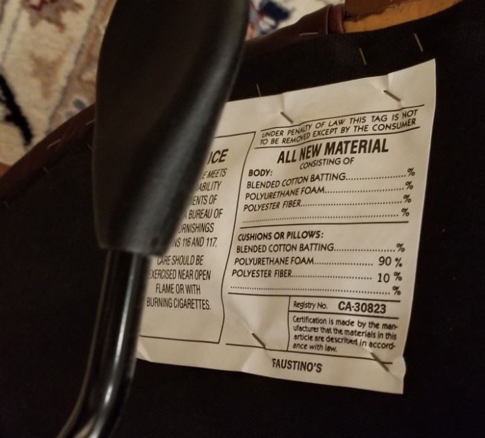 Executive Desk Chair Label