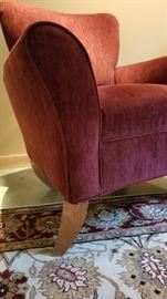 Flexsteel Burgundy Arm Chair Foot