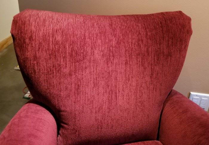 Flexsteel Burgundy Arm Chair Pair Top