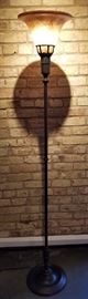 Floor Lamp Mottled Shade Torchiere a