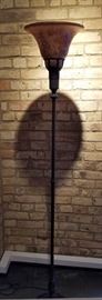 Floor Lamp Mottled Shade Torchiere