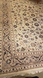 Ivory Wool Area Rug Design