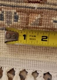 Ivory Wool Area Rug Knot Count