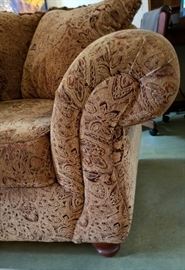 Klaussner Couch Rolled Arm