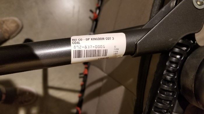 REI Camping Cot Label