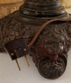 Reverse Painted table Lamp Plug