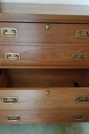 Stickley Workstation Desk Double Filing Cabinet Drawers