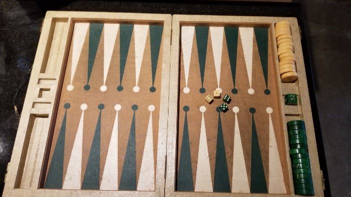 Vintage Bakelite Backgammon Game