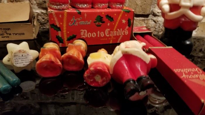 Vintage Christmas Novelty Candle Bases a