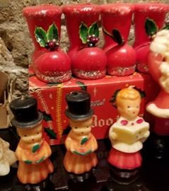 Vintage Christmas Novelty Candle Carolers