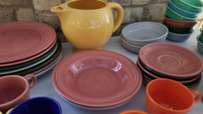 Vintage Fiestaware Fiesta Saucers and Bowls as is