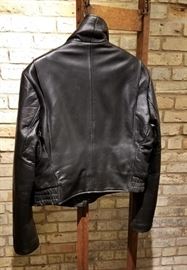 Vintage Leather St Paul Police Ladies Jacket Back