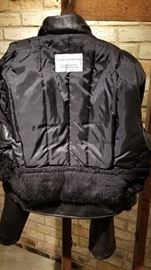 Vintage Leather St Paul Police Ladies Jacket Interior Back