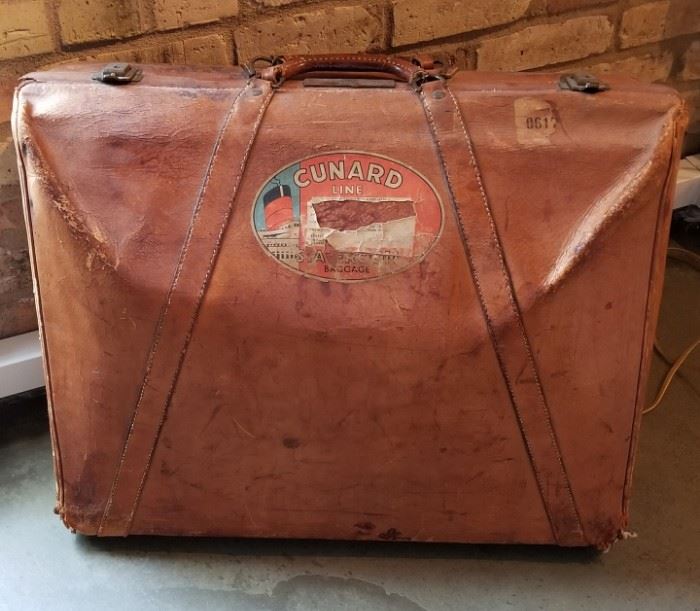 Vintage Suitcase with Cunard Sticker