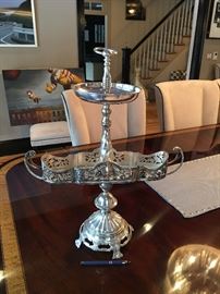 Exquisite silver plated serving piece