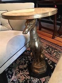 Brass and marble table