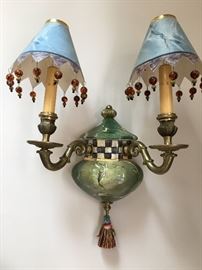 Pair of McKenzie Childs sconces