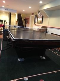 Brunswick pool table and removable ping pong top